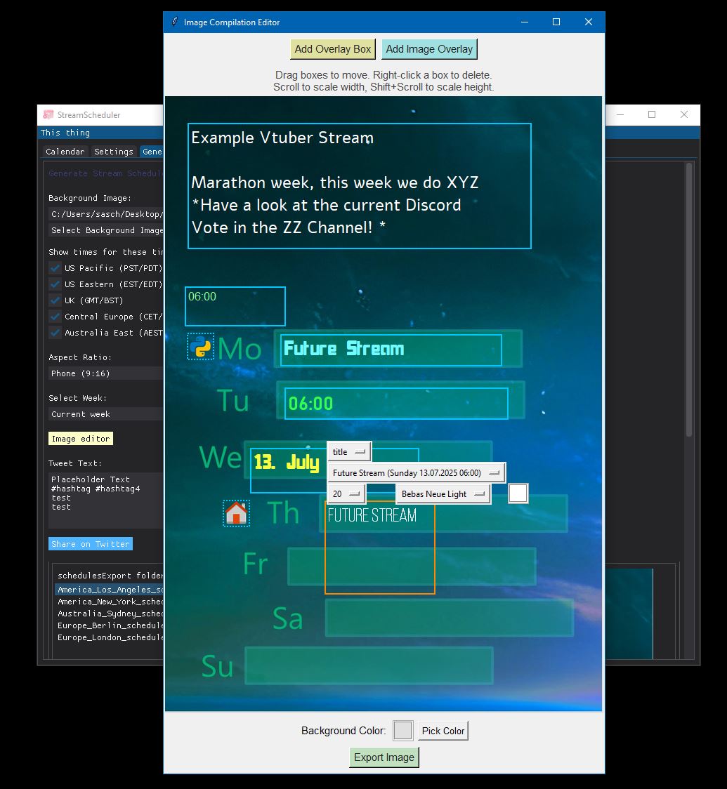 Image Editor & Overlay Boxes